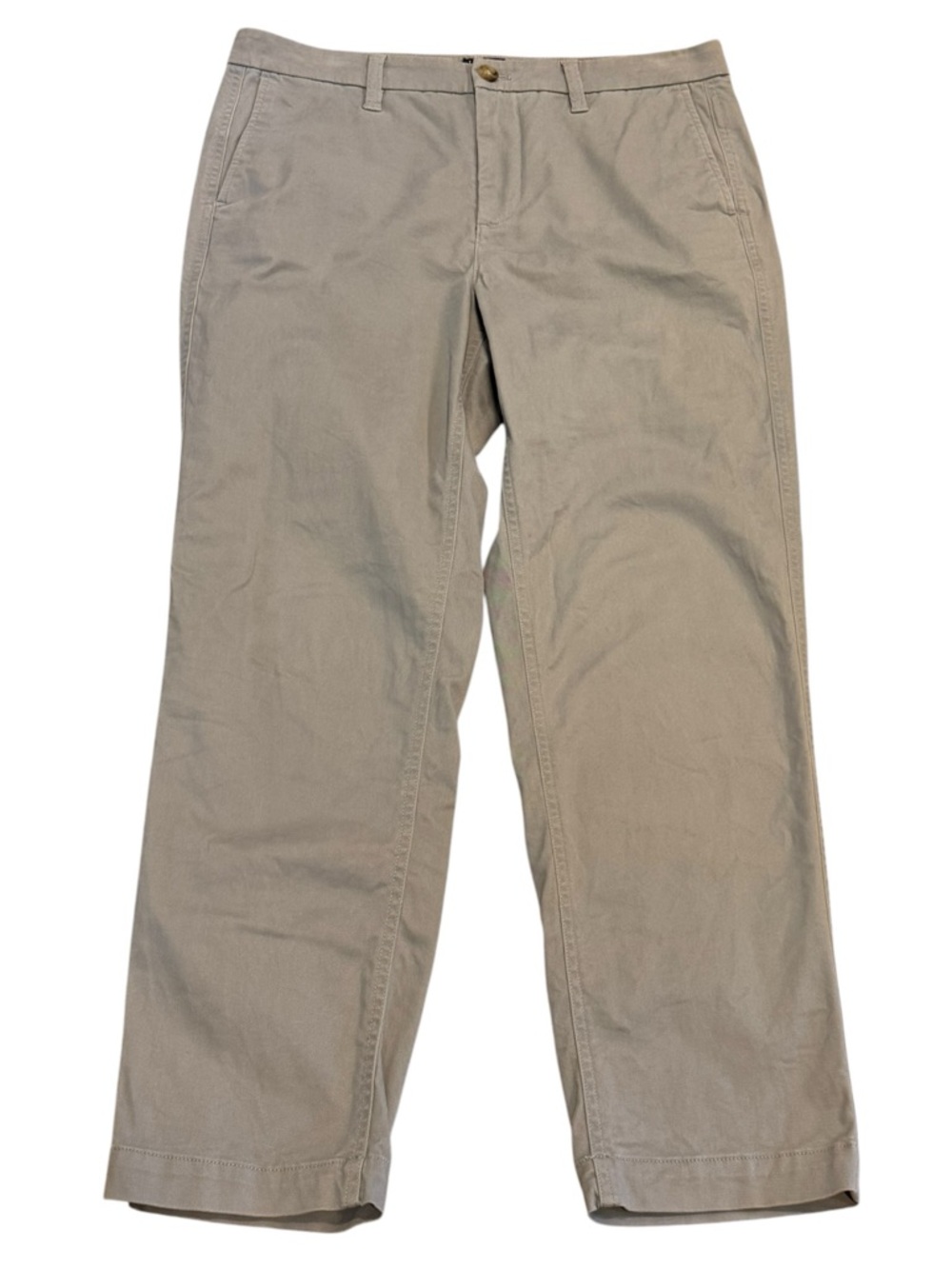 J.Crew Factory Chino Pants Light Gray Girlfriend High Rise Cotton Ankle 10